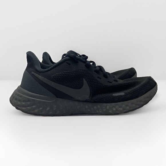 Nike Womens Running Shoes Size 7.5 Revolution Sneakers Black BQ3207-001 - Picture 1 of 10